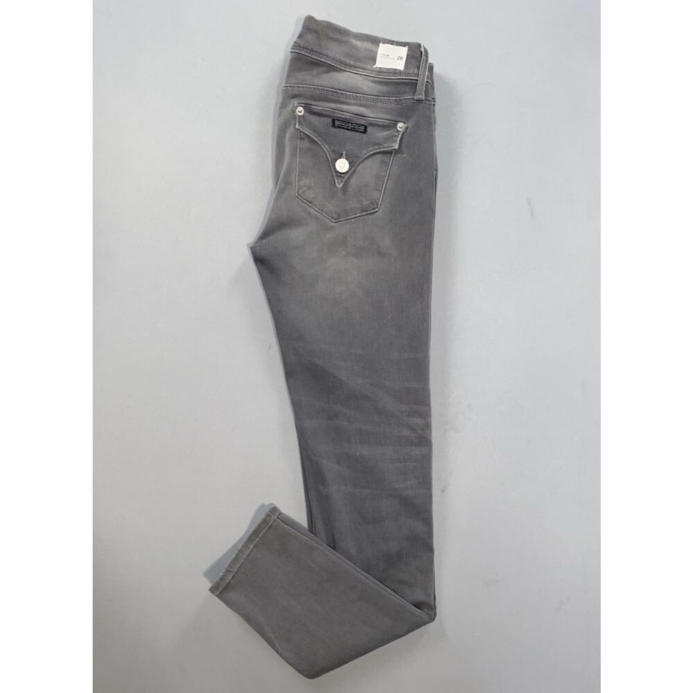 Hudson Collin Super Stretch Skinny Flap Pocket Jeans. Gray, Women's 28. GUC!